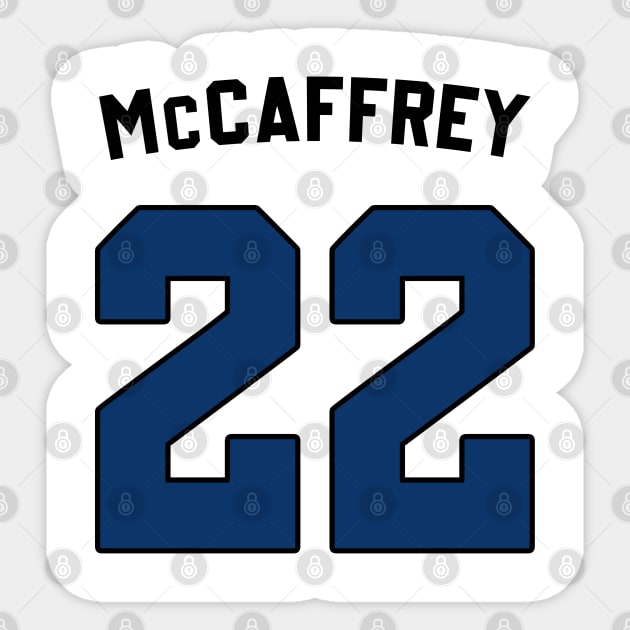 Christian McCaffrey Back Sticker by Cabello's